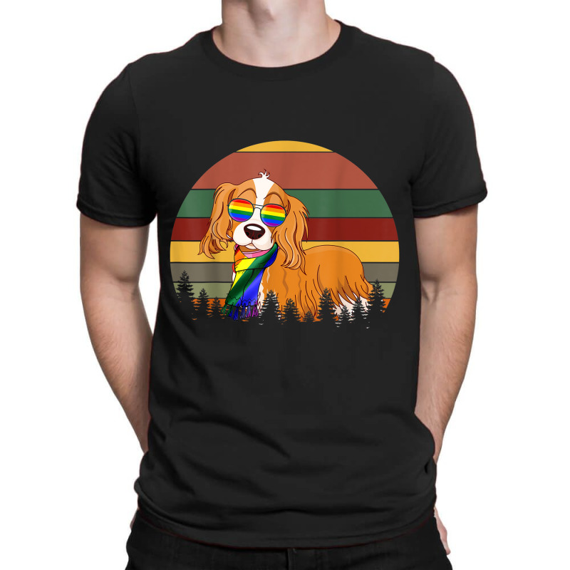 King Charles Spaniel Gay Pride Lgbt Retro Tshirt T-shirt | Artistshot
