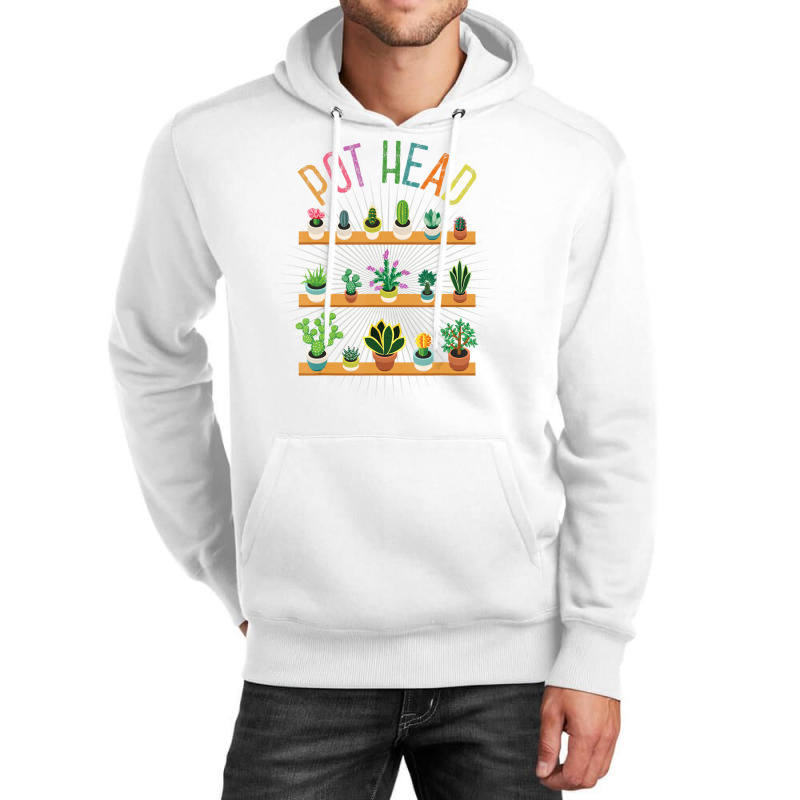 Plant Lover And Gardener Pot Head Succulent Unisex Hoodie by Boomtea | Artistshot