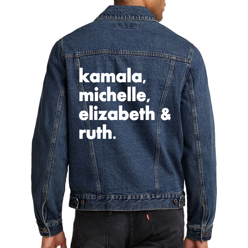 Kamala Michelle Rbg Elizabeth Ruth Men Denim Jacket | Artistshot