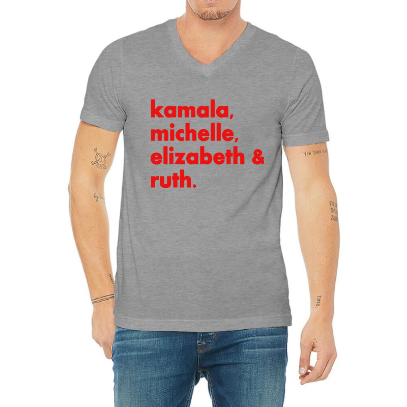 Kamala Michelle Rbg Elizabeth Ruth V-neck Tee | Artistshot