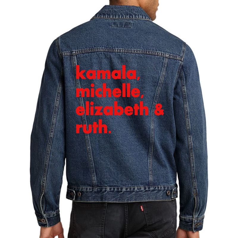 Kamala Michelle Rbg Elizabeth Ruth Men Denim Jacket | Artistshot