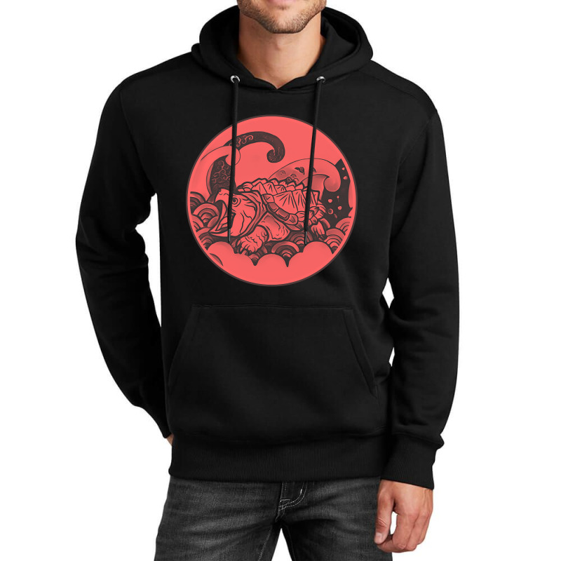 Giant Alligator Snapping Turtle - Japanese Style For Reptiles Lovers - Unisex Hoodie | Artistshot