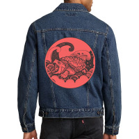 Giant Alligator Snapping Turtle - Japanese Style For Reptiles Lovers - Men Denim Jacket | Artistshot