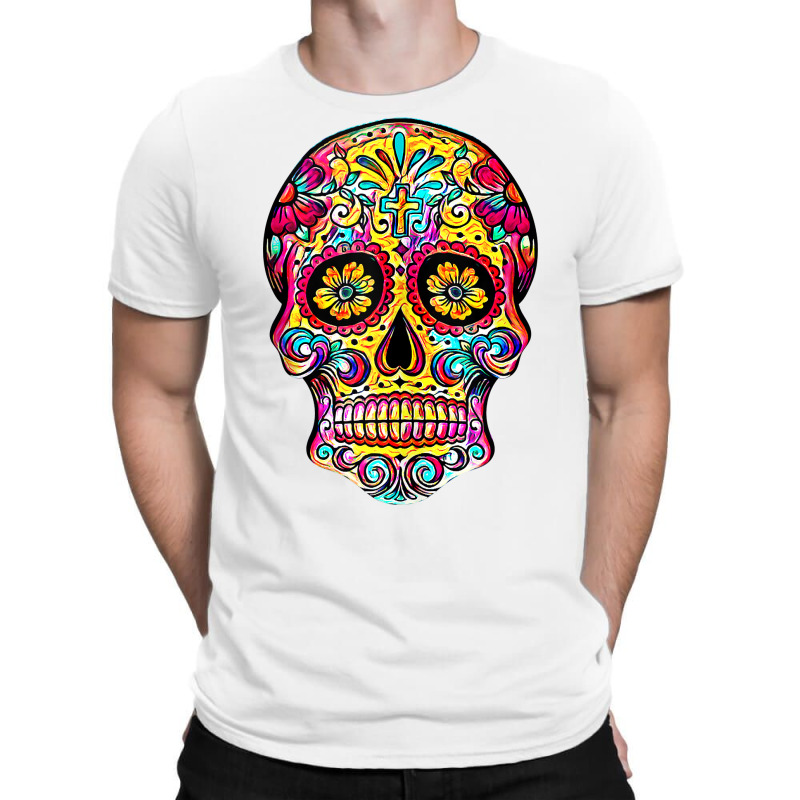 Sugar Skull Shirt Dia De Los Muertos Day Dead Calavera Gift Tank Top T-Shirt by tamkyfashions | Artistshot