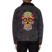 Sugar Skull Shirt Dia De Los Muertos Day Dead Calavera Gift Tank Top Unisex Sherpa-lined Denim Jacket | Artistshot