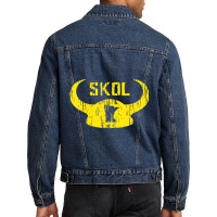 Skol Nordic Scandinavian Warrior Viking Helmet Men Denim Jacket | Artistshot