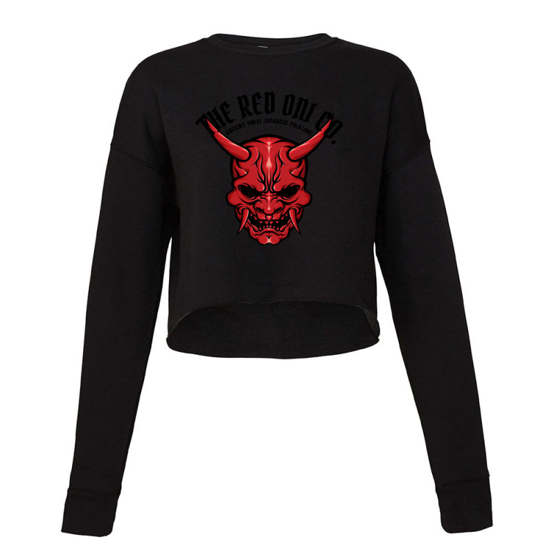 The Red Oni Version Japanese Cropped Sweater | Artistshot