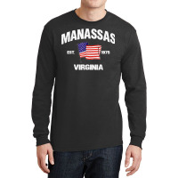 Manassas Virginia Va Usa Stars & Stripes Vintage Style Long Sleeve Shirts | Artistshot