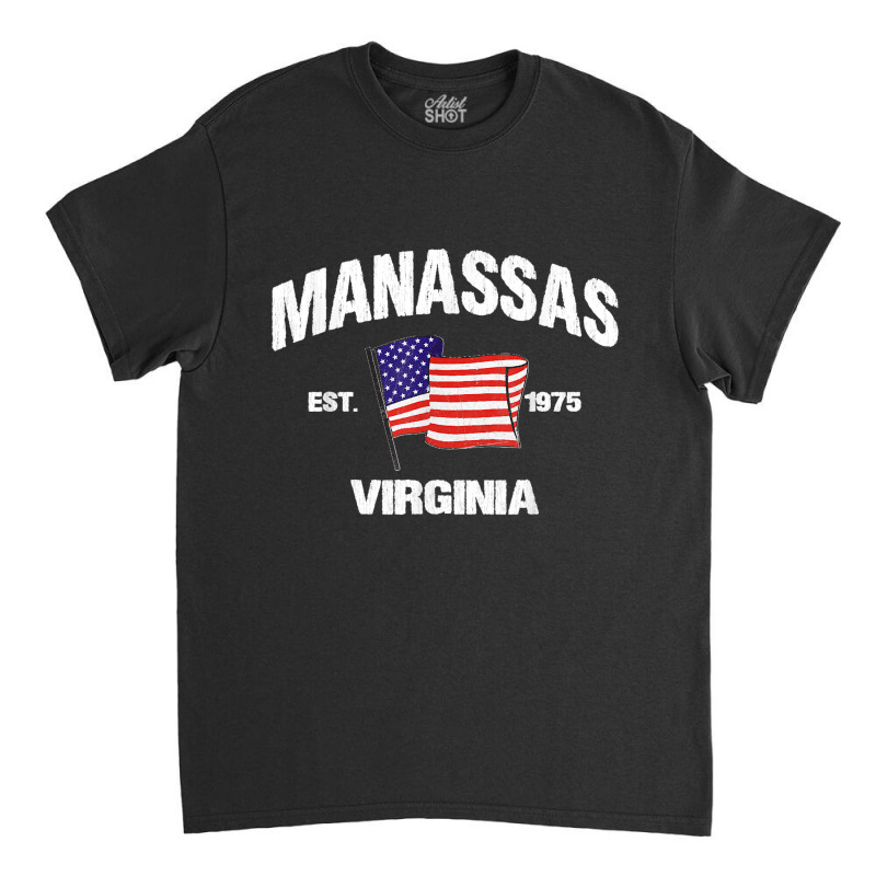 Manassas Virginia Va Usa Stars & Stripes Vintage Style Classic T-shirt by JilmarM.Perez | Artistshot