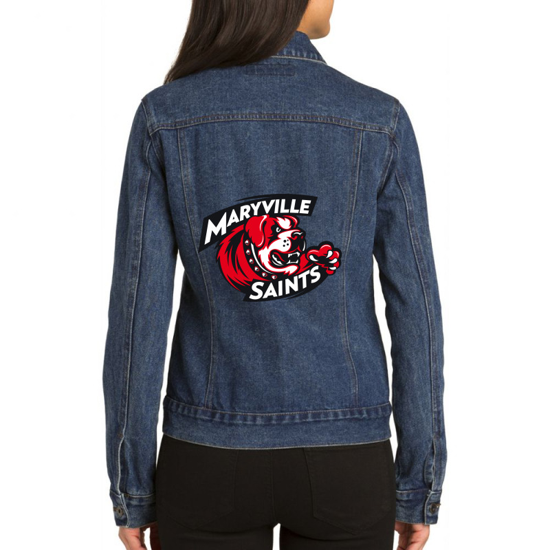 Maryville University Saints Ladies Denim Jacket by JennerJennings | Artistshot