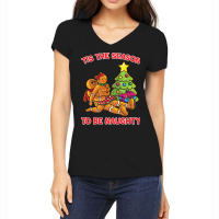 Tis The Season To Be Naughty Humping Gingerbread Love Couple Sweatshir Women's V-neck T-shirt | Artistshot