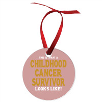 Never Underestimate The Strength Of A Childhood Cancer Warrior Ornament | Artistshot