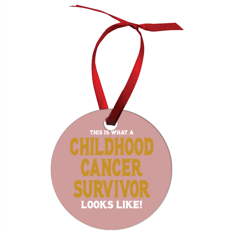 Never Underestimate The Strength Of A Childhood Cancer Warrior Ornament | Artistshot