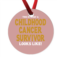 Never Underestimate The Strength Of A Childhood Cancer Warrior Ornament | Artistshot