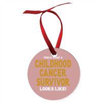 Never Underestimate The Strength Of A Childhood Cancer Warrior Ornament | Artistshot