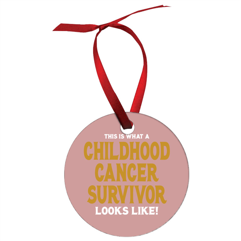 Never Underestimate The Strength Of A Childhood Cancer Warrior Ornament | Artistshot