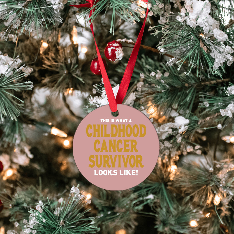 Never Underestimate The Strength Of A Childhood Cancer Warrior Ornament | Artistshot