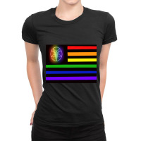 Satanic Temple Pride Flag Ladies Fitted T-shirt | Artistshot