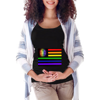 Satanic Temple Pride Flag Maternity Scoop Neck T-shirt | Artistshot