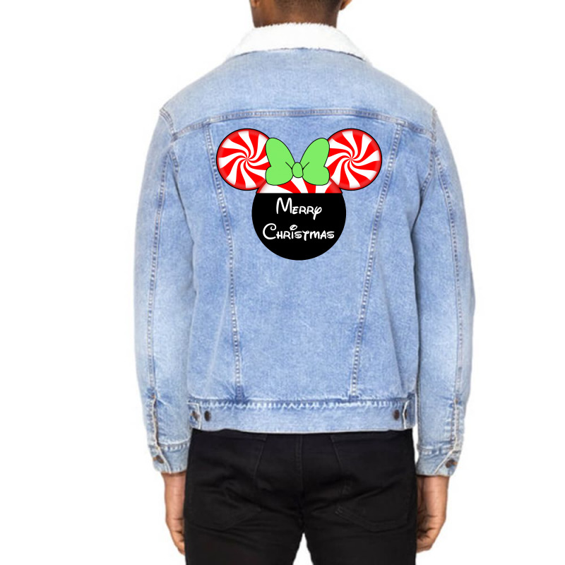 Mint Christmas Ears Unisex Sherpa-Lined Denim Jacket by tshirt time | Artistshot