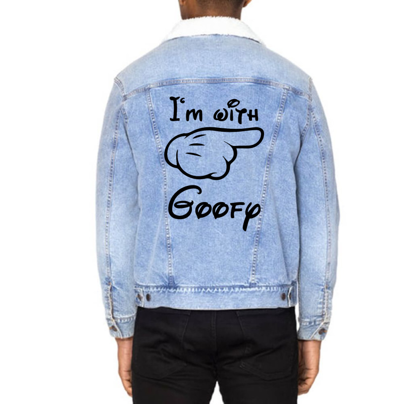 I'm With Goofy Unisex Sherpa-lined Denim Jacket | Artistshot