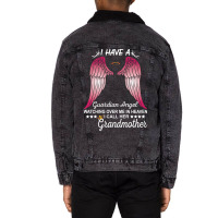 My Grandmother Is My Guardian Angel Unisex Sherpa-lined Denim Jacket | Artistshot