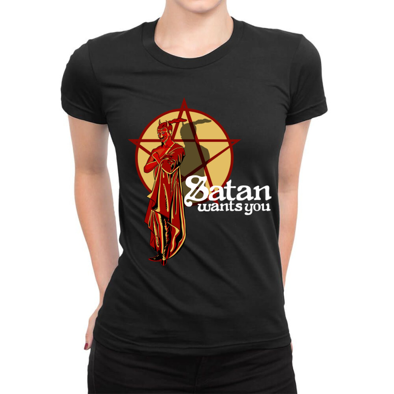 Satan Wants You Ladies Fitted T-Shirt by TIMOTHYSHRINER | Artistshot