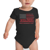 Welding Pattern Usa Flag Welder Metal Worker Welding Baby Bodysuit | Artistshot