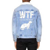 Where's The Ferret Funny Ferret Unisex Sherpa-lined Denim Jacket | Artistshot