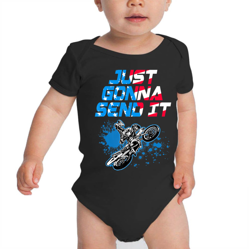 Just Gonna Send It Motocross Dirt Bike Baby Bodysuit by femalesbaubles | Artistshot