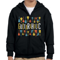 Guitaraholic Guitar Lovers Youth Zipper Hoodie | Artistshot