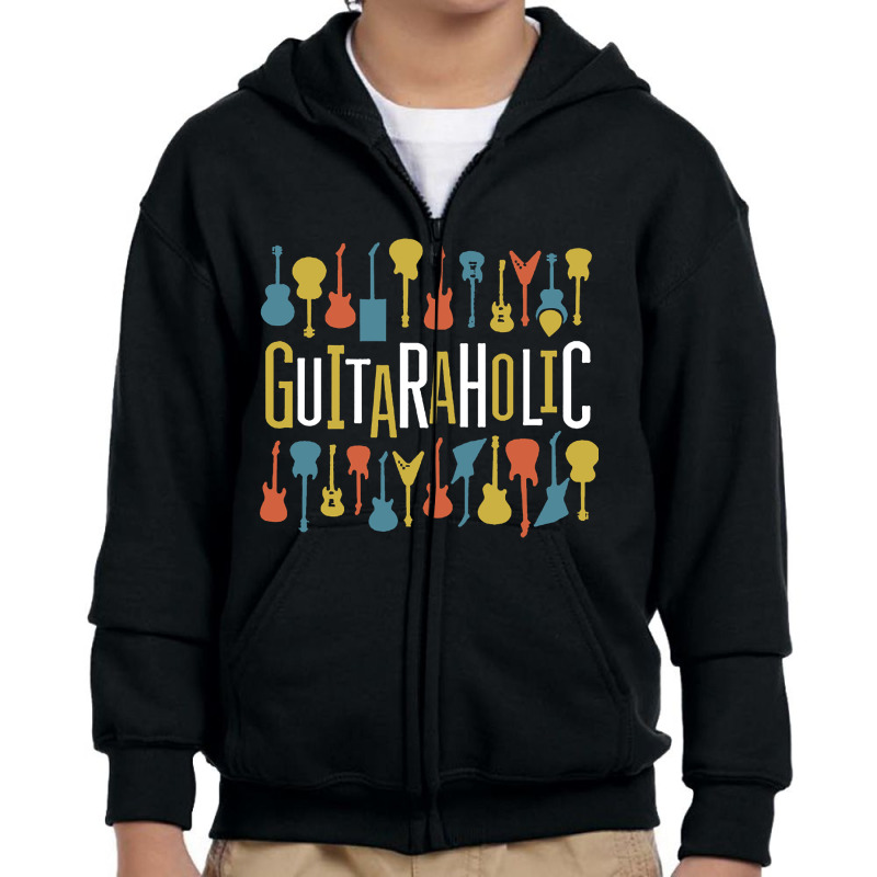 Guitaraholic Guitar Lovers Youth Zipper Hoodie | Artistshot