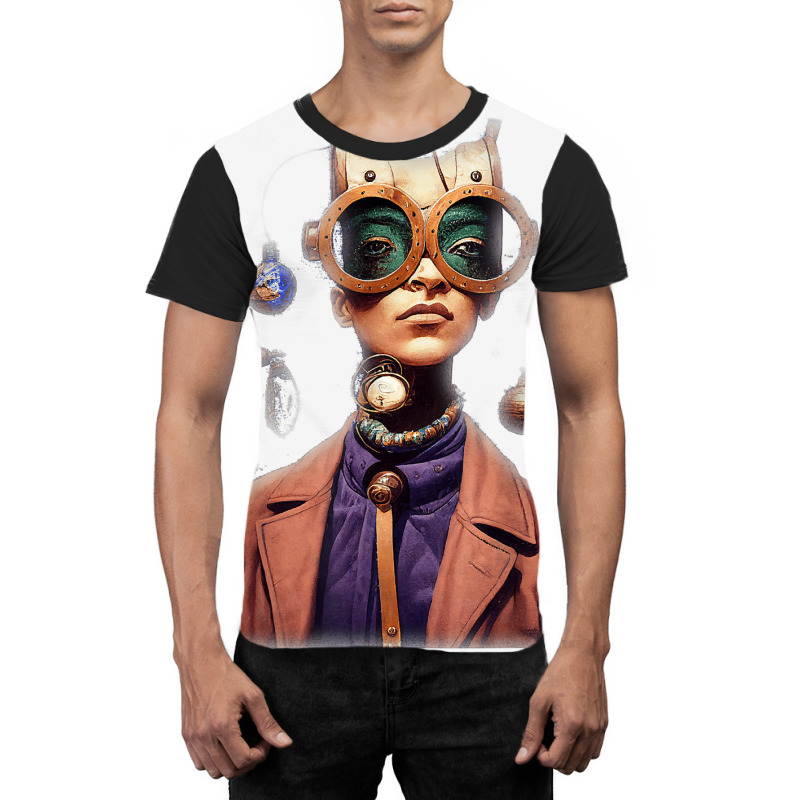 Portrait Old Afrikan Wiseman Wearing Retro Futuristic T Shirt Graphic T-shirt by anitrasargisg5b | Artistshot