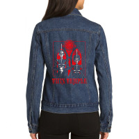 Twin Temple Ladies Denim Jacket | Artistshot