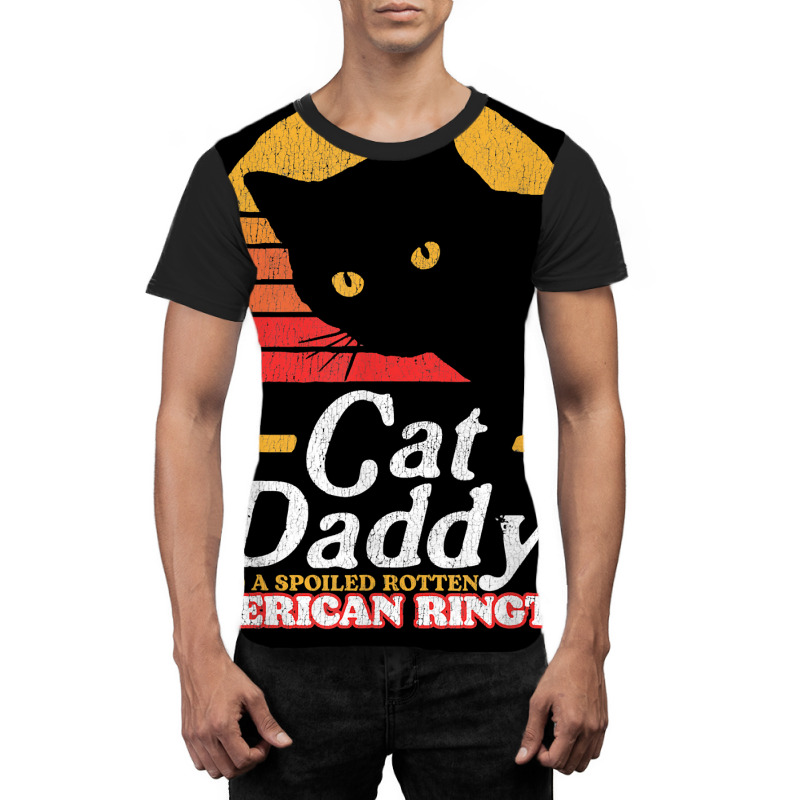 Retro Cat Daddy To A Spoiled Rotten American Ringtail 80s T Shirt Graphic T-shirt | Artistshot