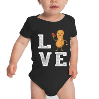 Peanut Love - Peanut Lover Funny Peanut Cute Peanut Gift Baby Bodysuit | Artistshot