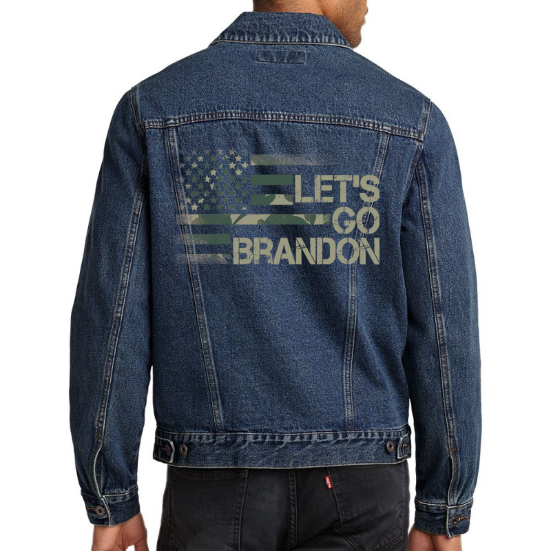 Let's Go Branson Brandon Camouflage Us Flag Pullover Hoodie Men Denim Jacket | Artistshot