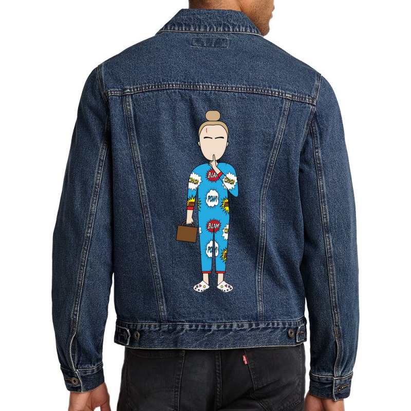 Killing Eve S2 Villanelle In Pj S Simple Cartoon Style Men Denim Jacket by ANGELAALLARD | Artistshot