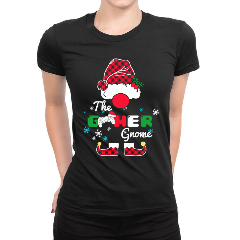 The Gamer Gnome, Family Matching Christmas 2020 Fun And Unique Gift Ladies Fitted T-Shirt by Djos | Artistshot