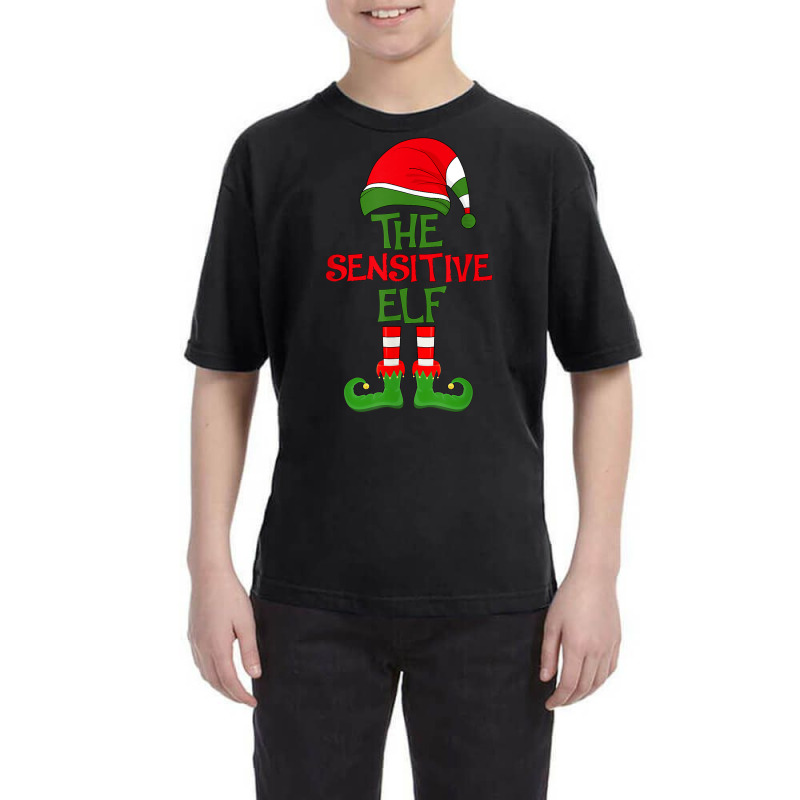 The Sensitive Elf Xmas Group Matching Family Holiday Party T Shirt Youth Tee by mosesswabyhi | Artistshot