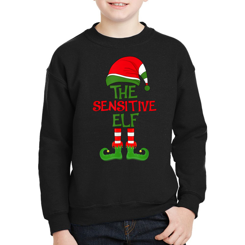 The Sensitive Elf Xmas Group Matching Family Holiday Party T Shirt Youth Sweatshirt by mosesswabyhi | Artistshot