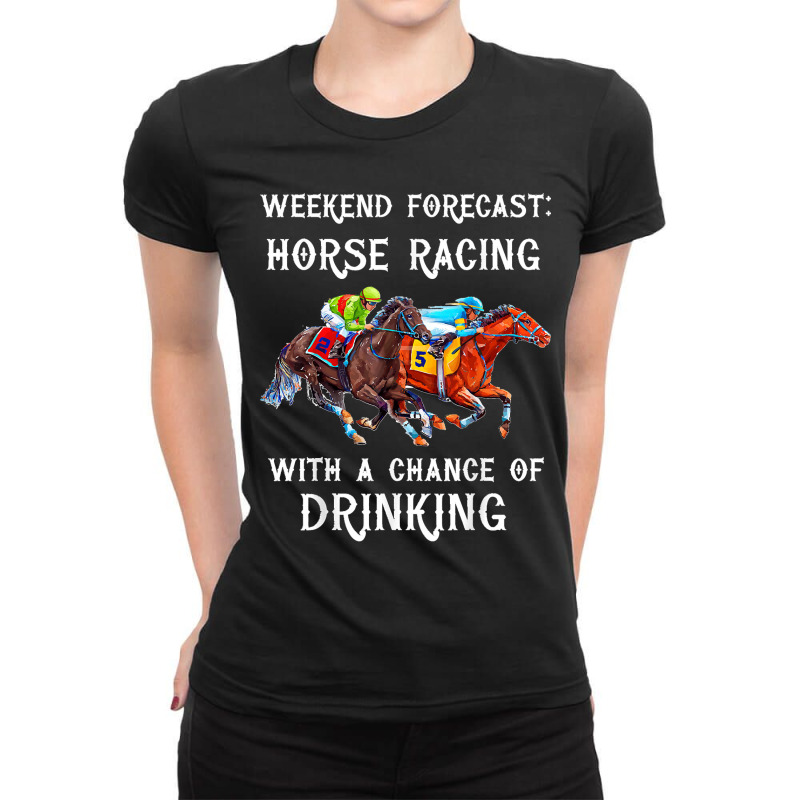 Jockey Horse Race Horses Racing Derby Equestrian Horseman Ladies Fitted T-Shirt by ROBERTCHESTERTAFT | Artistshot