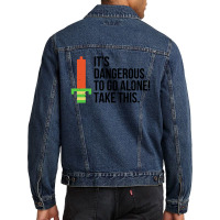 Dangerous To Go Alone Men Denim Jacket | Artistshot