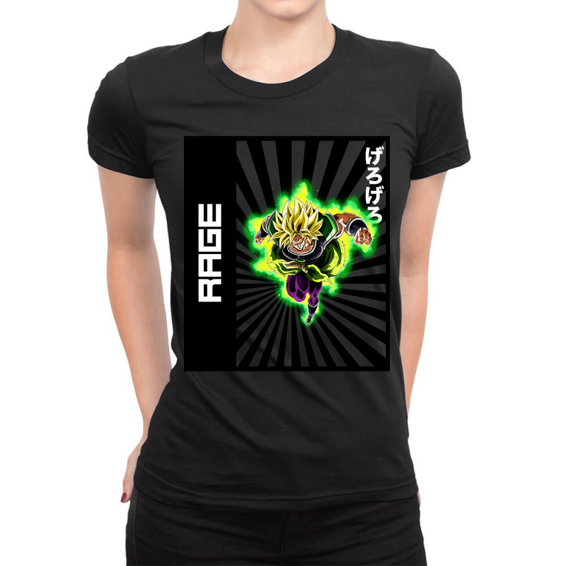 Broly Rage Ladies Fitted T-Shirt by mckeebeckett3l9yxd | Artistshot