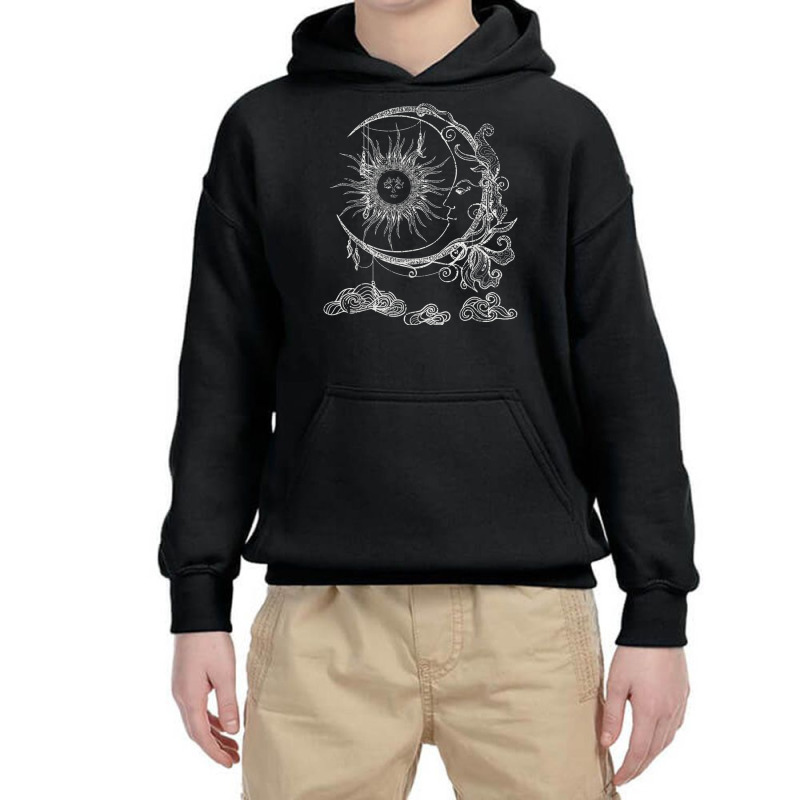 Bohemian Aesthetic Moon Sun Astrology Science Astronomy Youth Hoodie | Artistshot