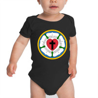 Lutheran Martin Luther Heart Rose Concords Reformation Cross Pullover  Baby Bodysuit | Artistshot