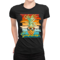 Hello Summer Pineapple T  Shirthello Summer Pineapple T  Shirt Ladies Fitted T-shirt | Artistshot