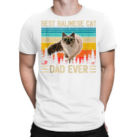 Balinese Cat Vintage Best Balinese Cat Dad Ever Father's Day Tank Top T-shirt | Artistshot