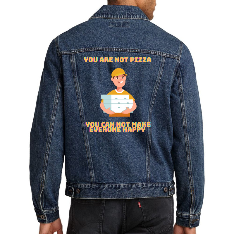 Happy Pizza Men Denim Jacket | Artistshot