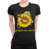 Yorkshire Terrier Mom T  Shirt S U N F L O W E R Y O R K S H I R E T E Ladies Fitted T-shirt | Artistshot